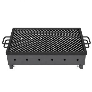 Grătar cu grilă specială pentru pește 60x40cm din metal rezistent la temperaturi ridicate