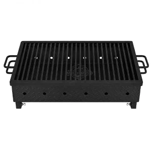 Grătar din tablă ranforsată 60x40cm extra rezistent fabricat manual în România pe cărbuni