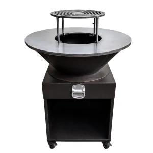 Stație completă de gătit outdoor Vulcan Disc Pro 650 cu plită oțel 10mm cuvă foc și cenușar integrat